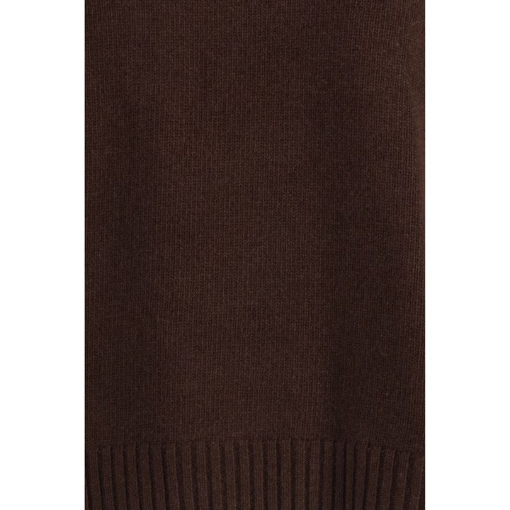 Max Mara Brown Fleece Wool Turtleneck