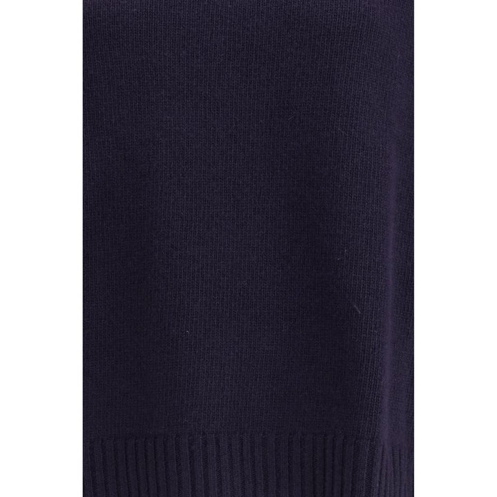 Max Mara Blue Fleece Wool Turtleneck