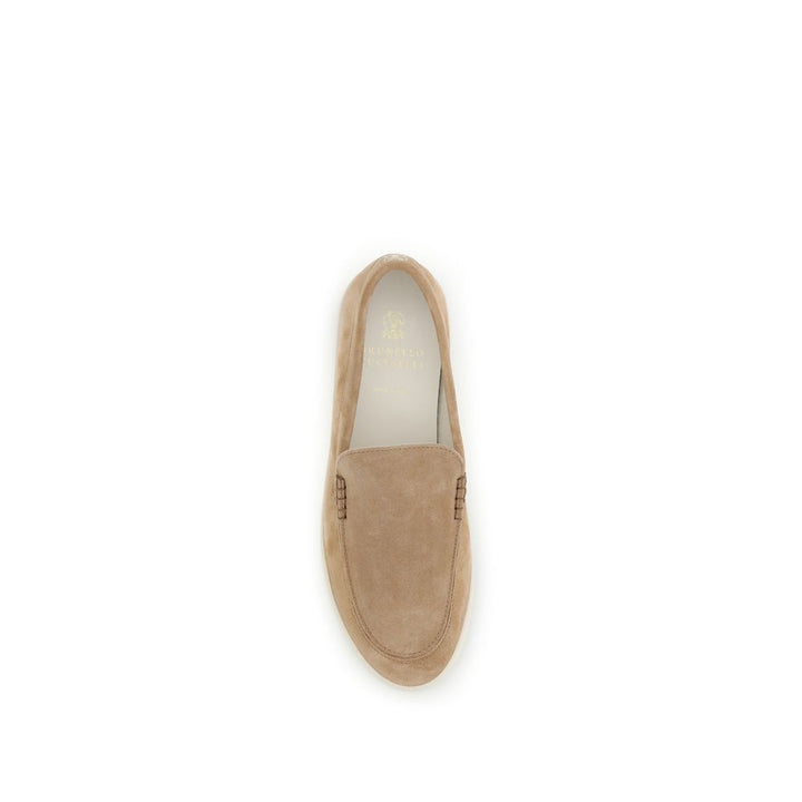 Brunello Cucinelli Beige Rubber Slip-On Loafers
