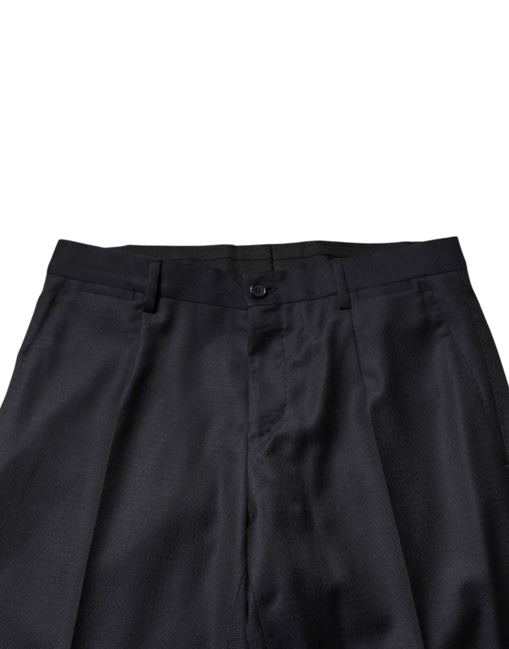 Dolce & Gabbana Black Wool Single Breasted Men 2 Piece Suit