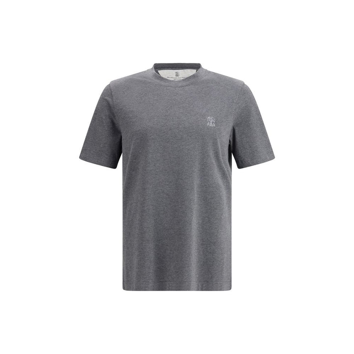 Brunello Cucinelli Gray Cotton T-Shirt
