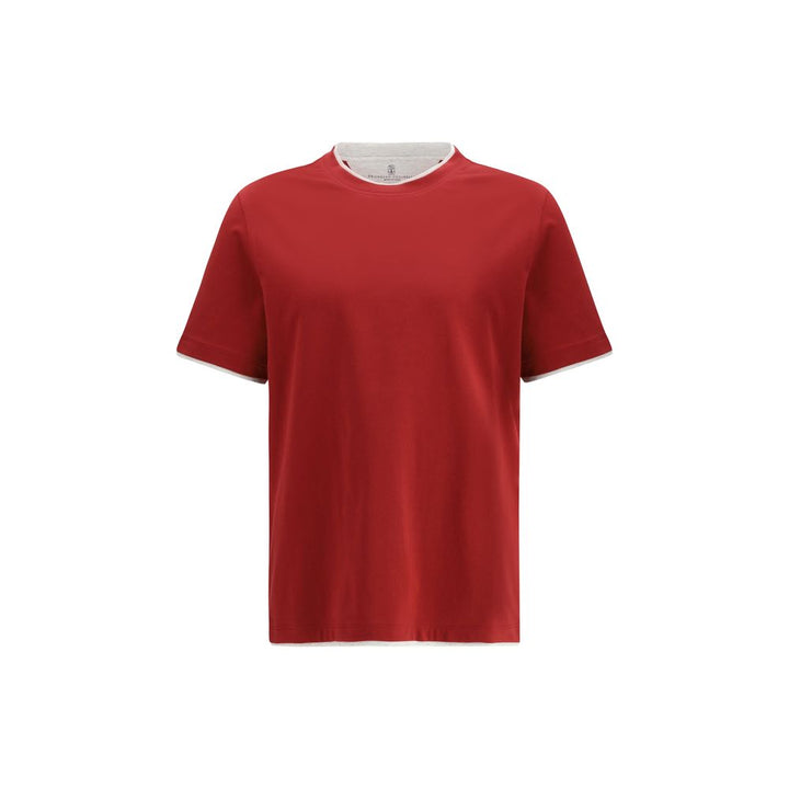 Brunello Cucinelli Red Cotton T-Shirt