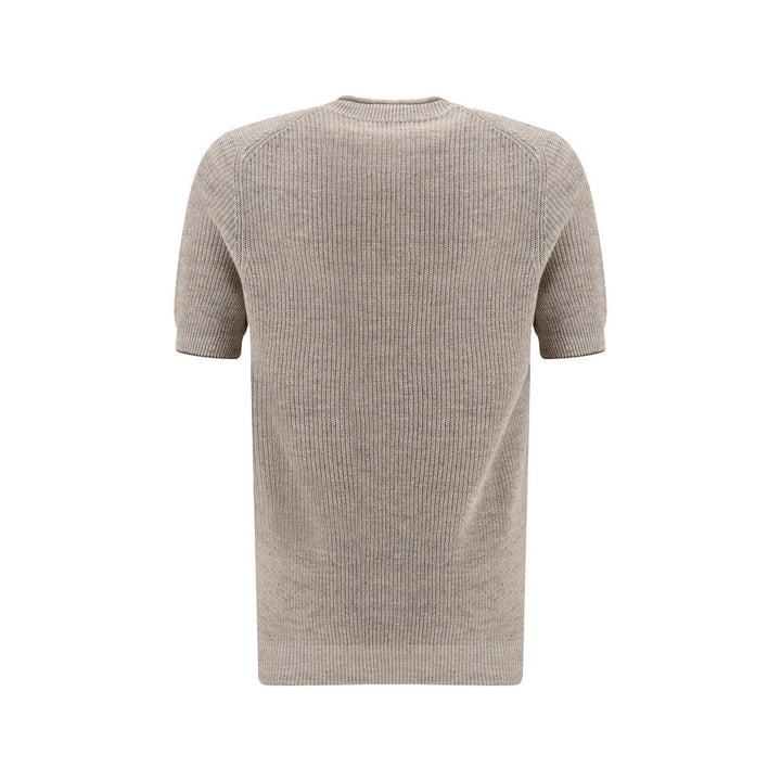 Brunello Cucinelli Beige Linen T-Shirt