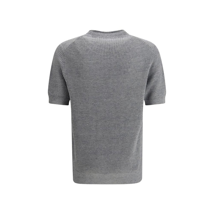 Brunello Cucinelli Gray Linen T-Shirt