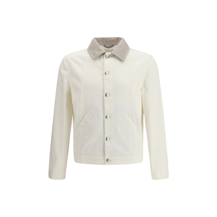 Brunello Cucinelli White Cotton Denim Jacket