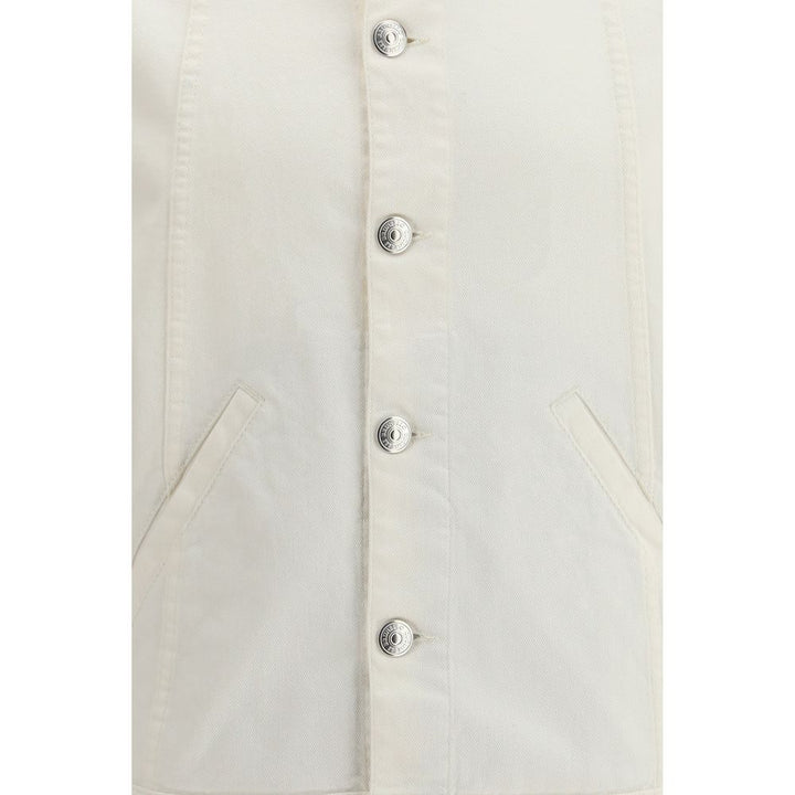 Brunello Cucinelli White Cotton Denim Jacket