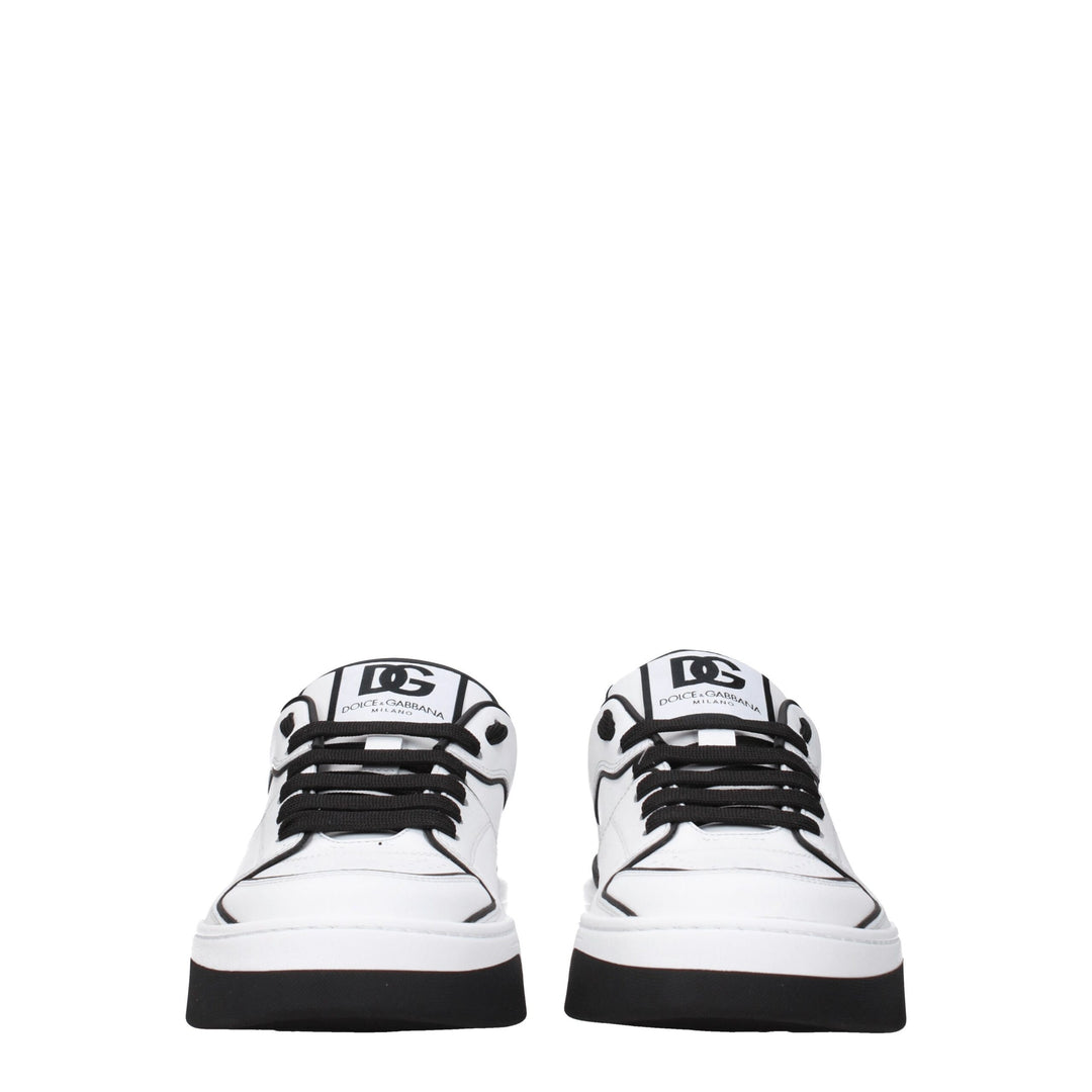 Dolce & Gabbana White Leather Sneakers