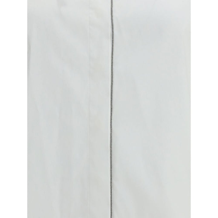Brunello Cucinelli White Cotton Dress Shirt