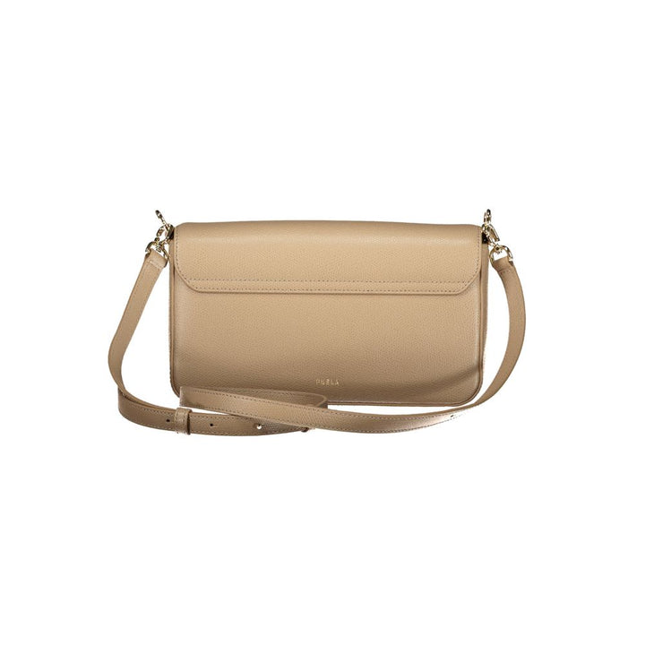 Furla Beige Leather Women's Shoulder Bag