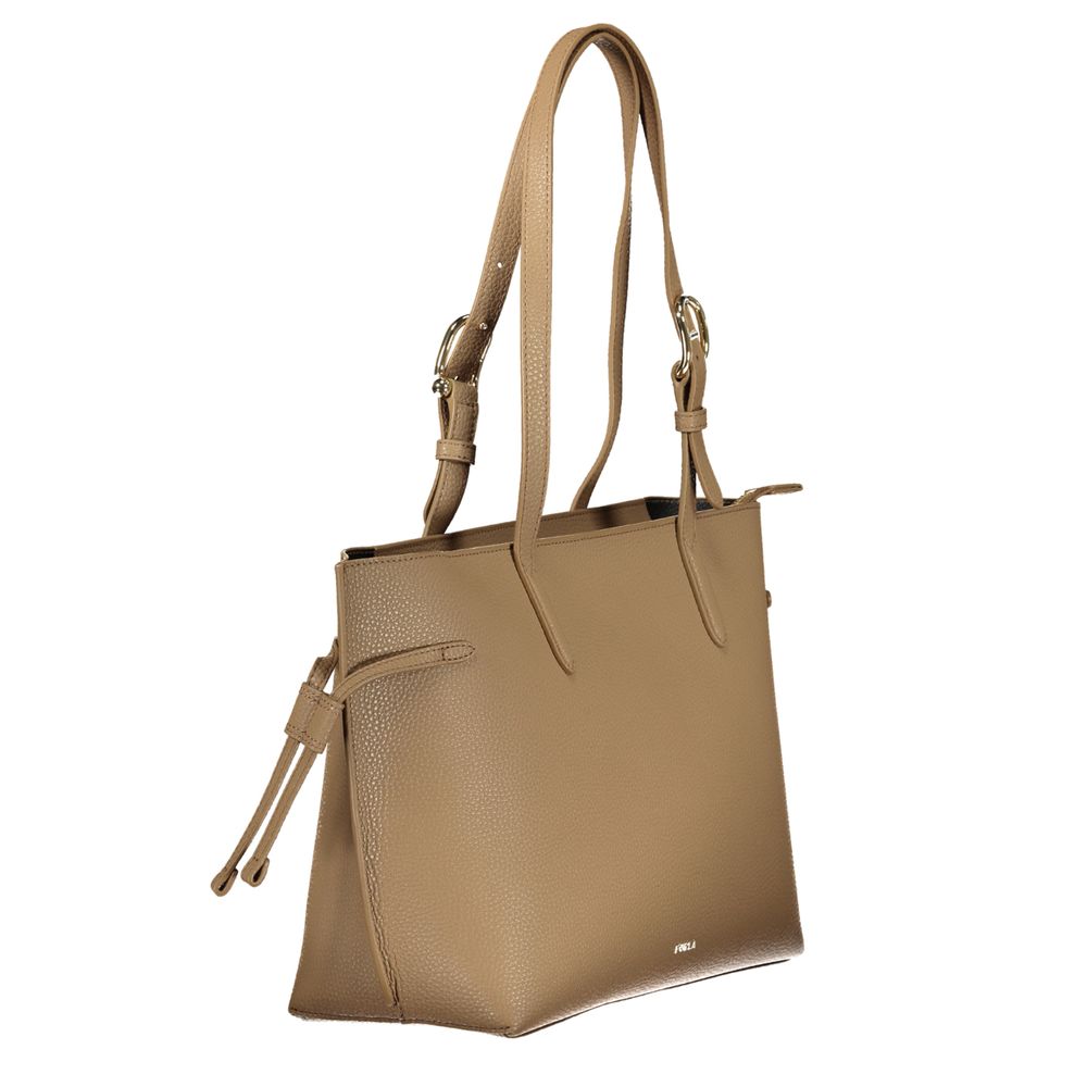 Furla Marrone Leather Women Handbag