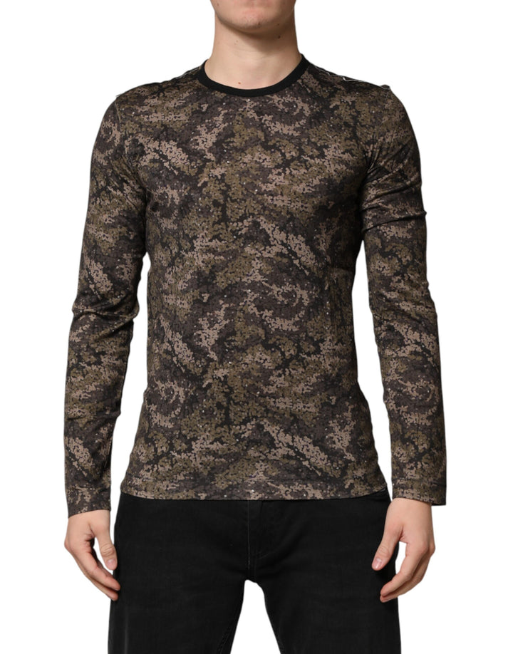 Dolce & Gabbana Multicolor Camouflage Long Sleeves T-shirt