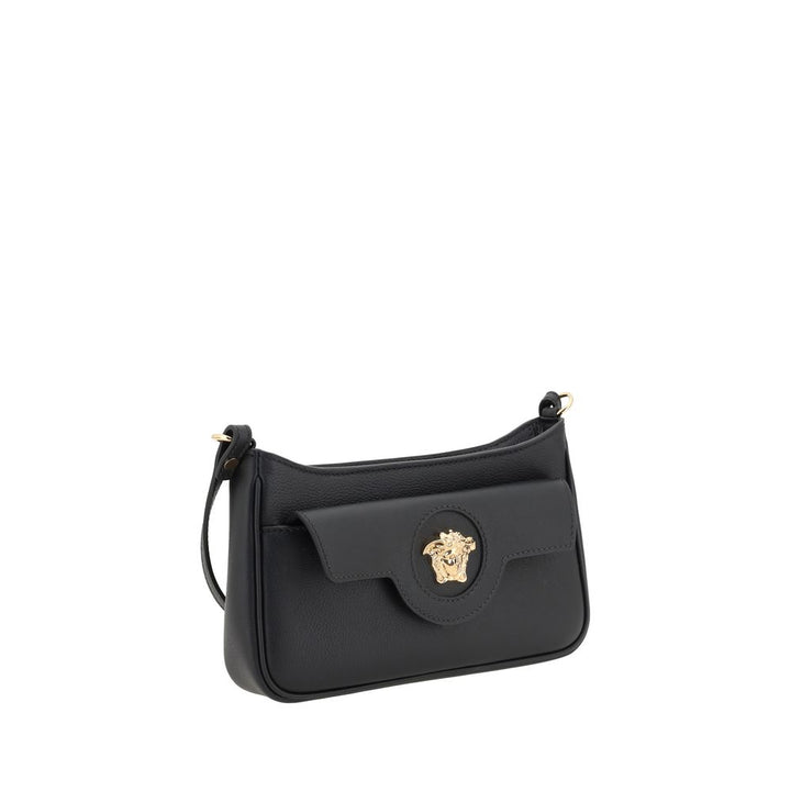 Versace Black Calf Leather Bos Taurus Shoulder Bag
