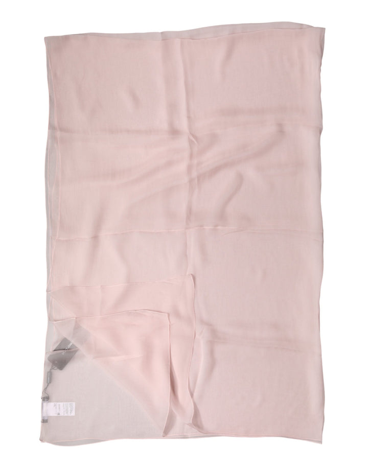 Dolce & Gabbana Light Pink Stole Silk Neck Wrap Shawl  Scarf