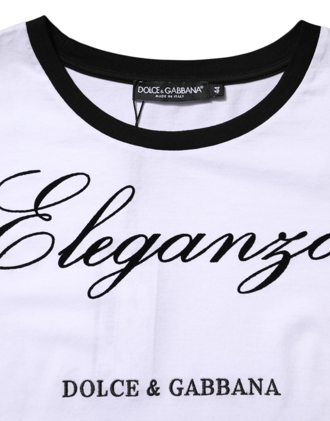 Dolce & Gabbana White Eleganza Cotton Crew Neck Tee T-shirt