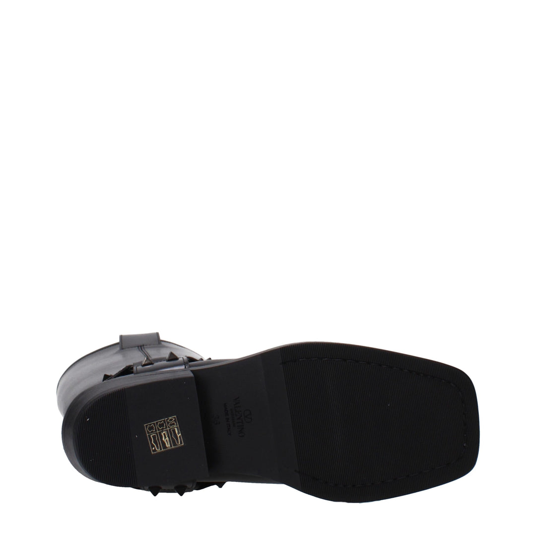 Valentino Garavani Black Leather Boots