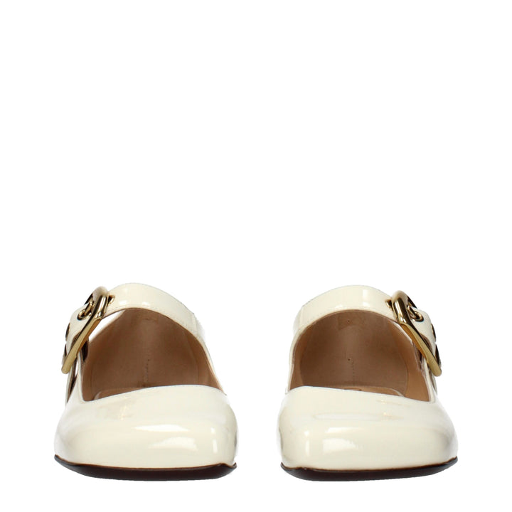 Chloé Beige Leather Ballet Flats