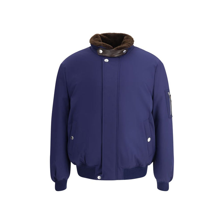 Brunello Cucinelli Blue Polyamide Bomber
