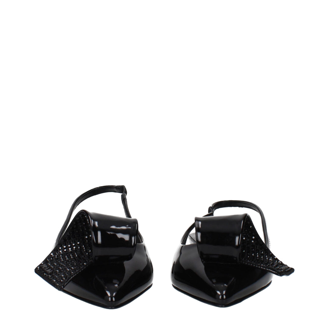 Prada Black Leather Sandals
