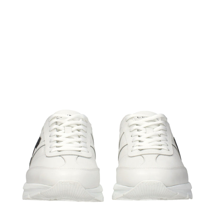 Celine White Leather Athletic Sneakers