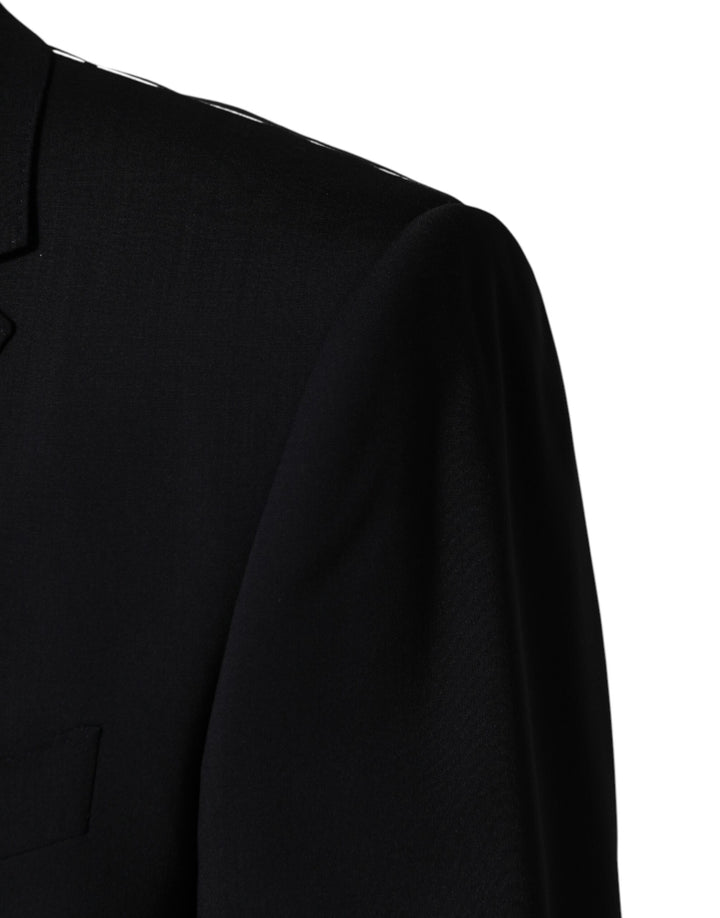 Dolce & Gabbana Black Wool Single Breasted 2 Button Blazer