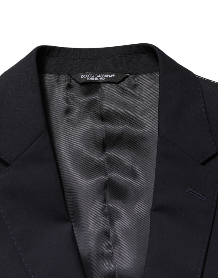 Dolce & Gabbana Black Wool Single Breasted 2 Button Blazer