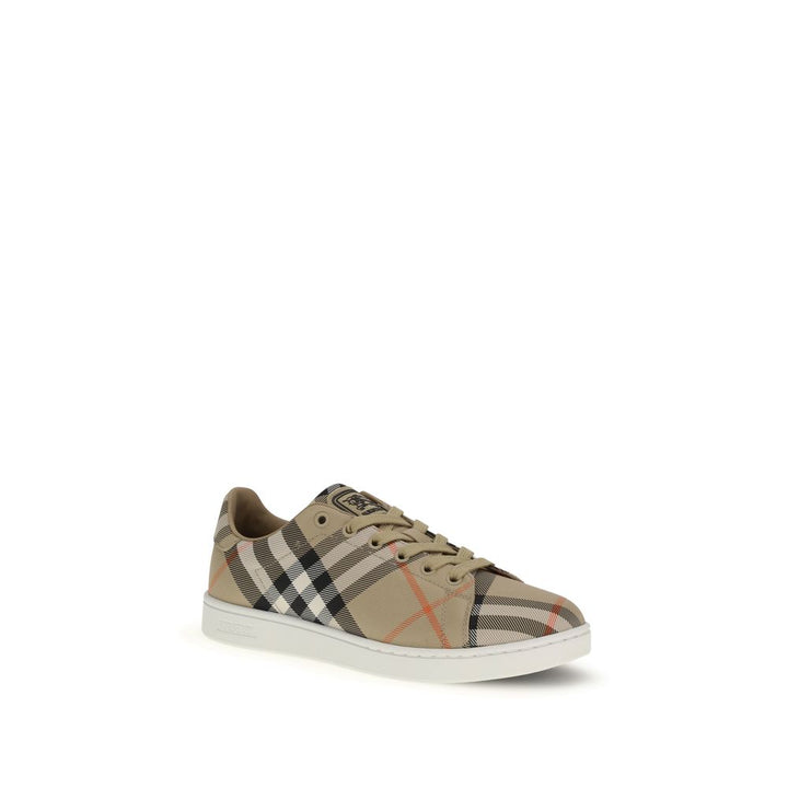 Burberry Beige Cotton Low Top Sneakers