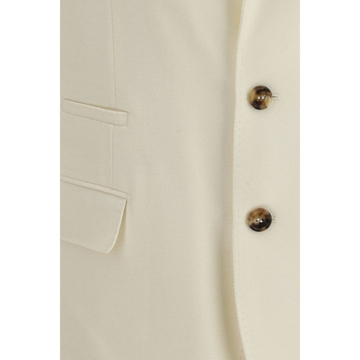 Brunello Cucinelli Cream Wool Blazer