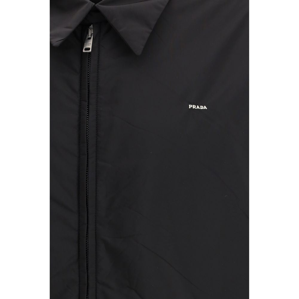 Prada Black Recycled Polyamide Full-Length Jacket