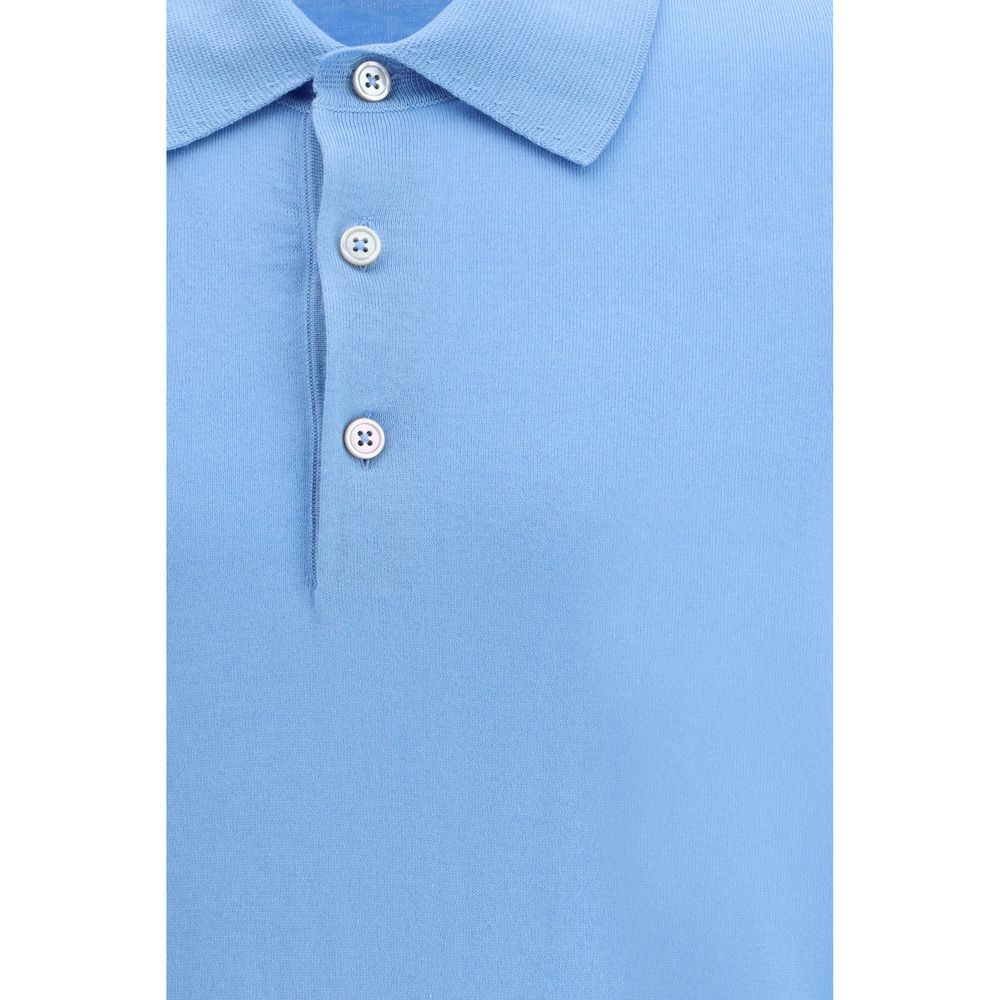 Tom Ford Light Blue Cotton Polo Shirt