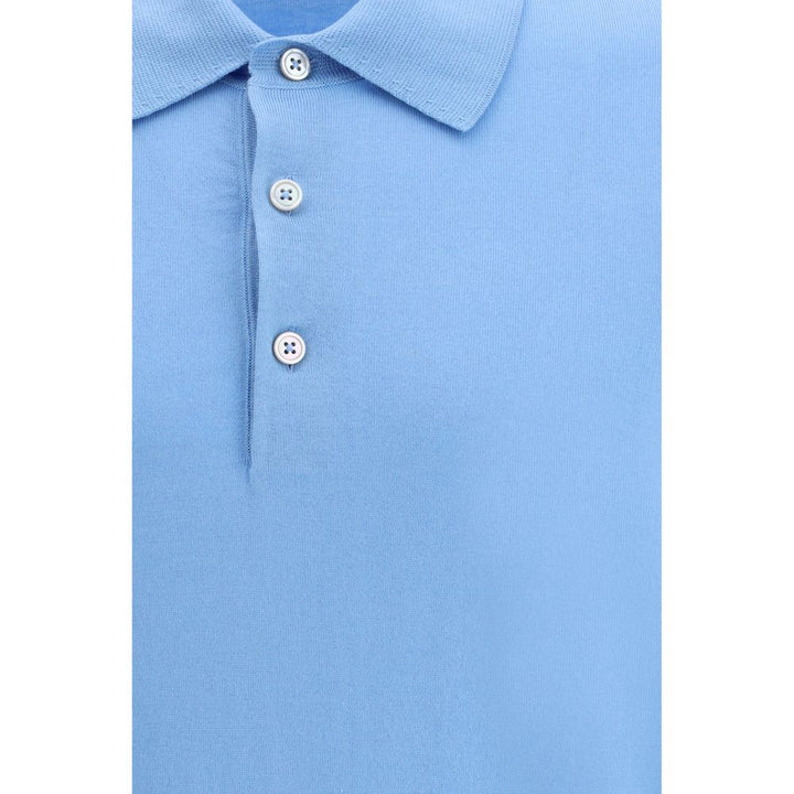 Tom Ford Light Blue Cotton Polo Shirt