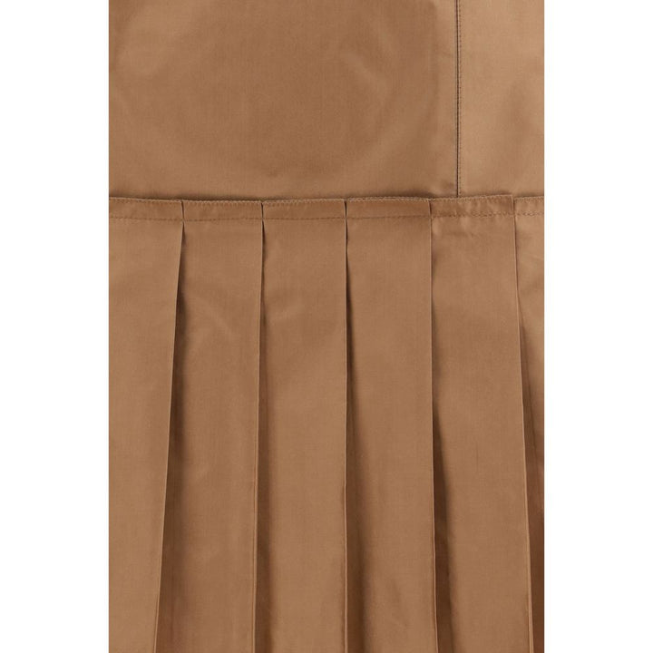 Fendi Brown Silk Mini Skirt
