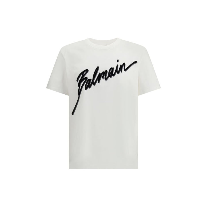 Balmain White Cotton T-Shirt
