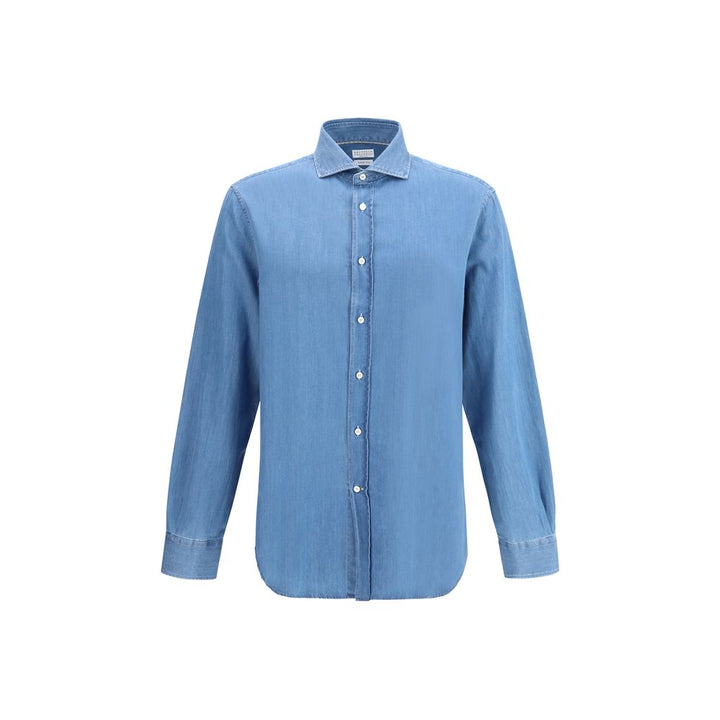 Brunello Cucinelli Blue Denim Shirt