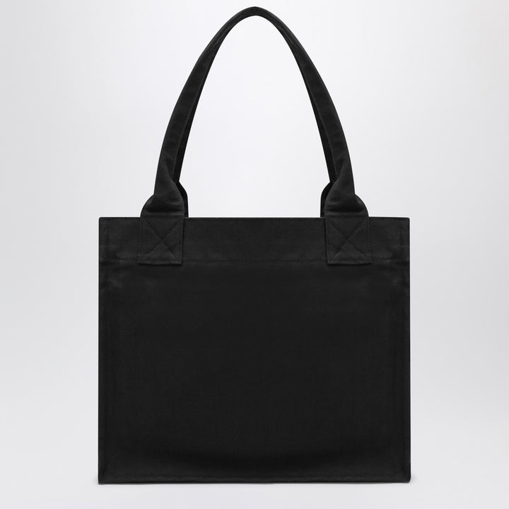 GANNI Large black canvas tote bag