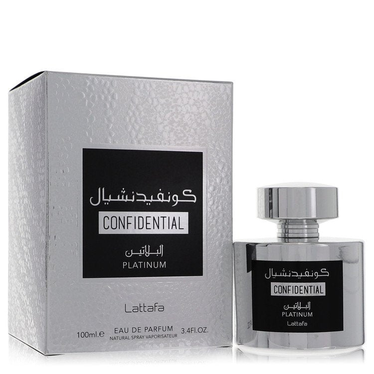 Lattafa Confidential Platinum EDP Spray (Unisex) By Lattafa 3.4 oz / 100 ml