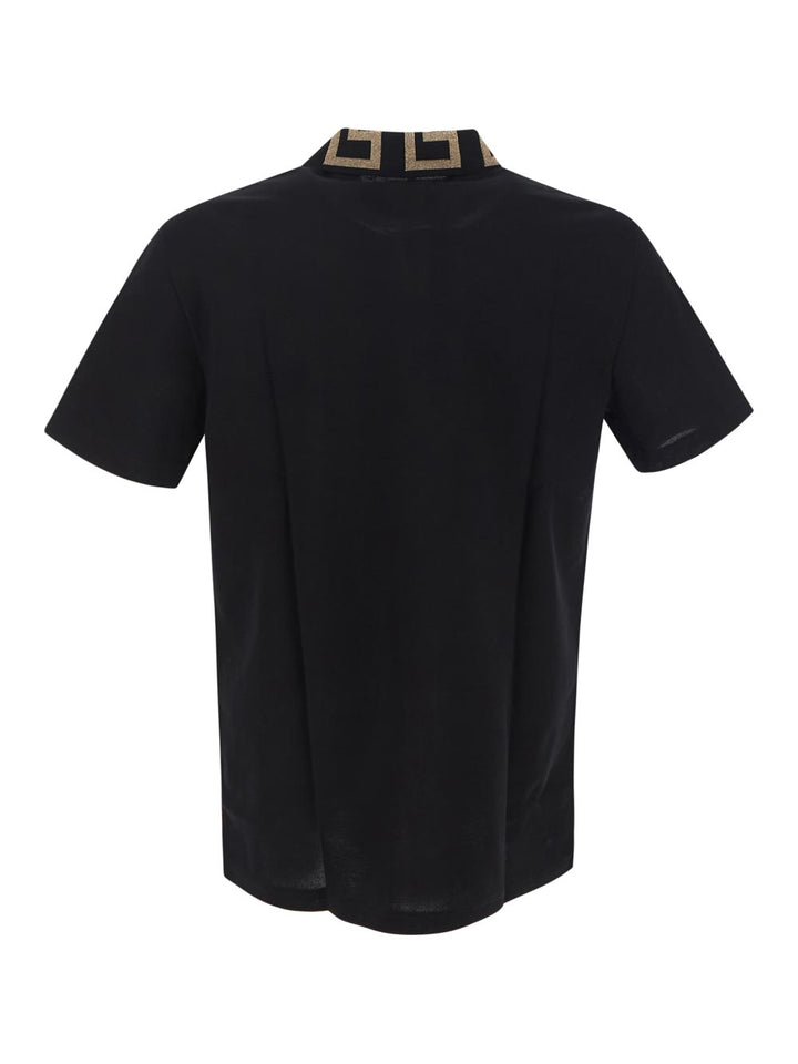 Versace Greca Short-Sleeved Polo Shirt