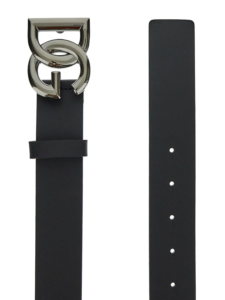 Dolce & Gabbana Leather Belt With Dg Logo