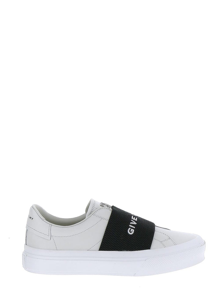 Givenchy City Sport Sneakers In Leather With Givenchy Strap