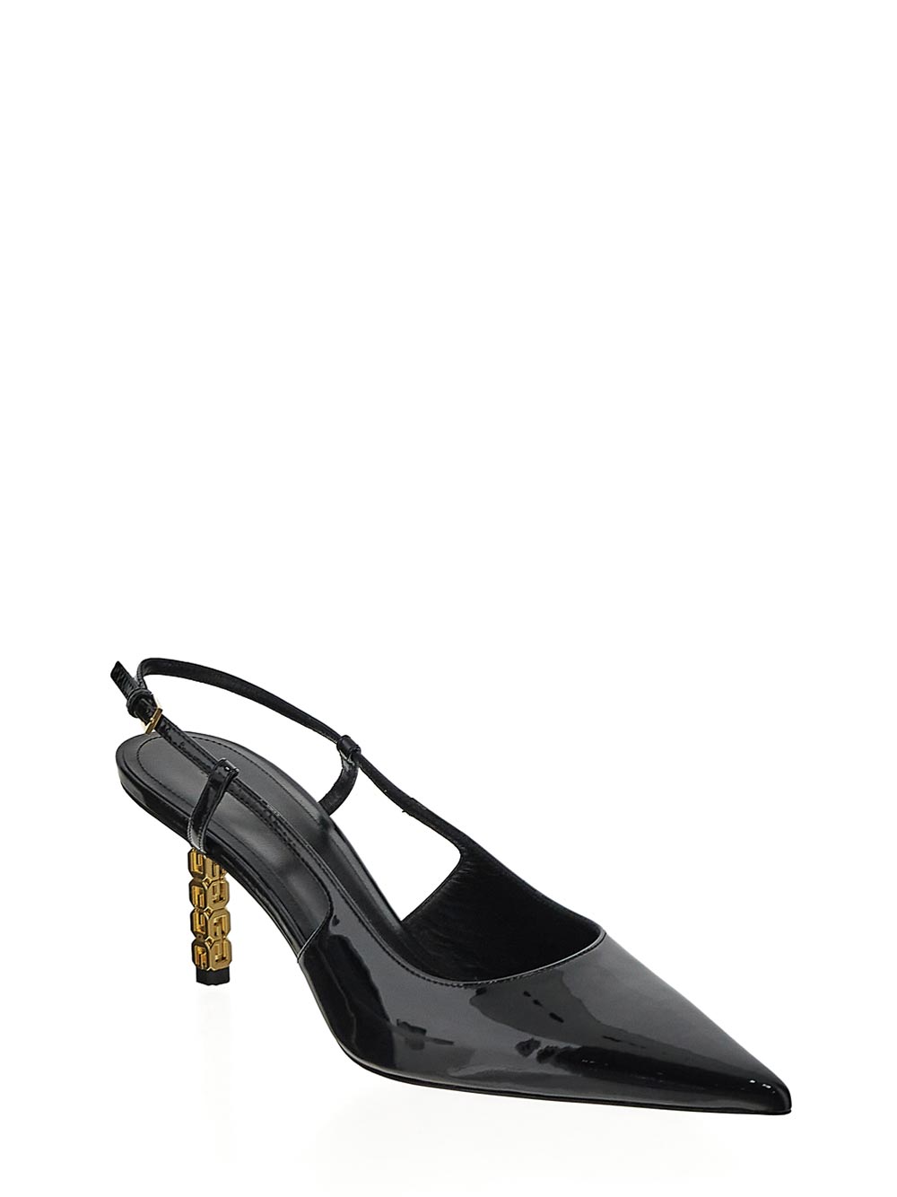 Givenchy G Cube Slingbacks In Patent Leather