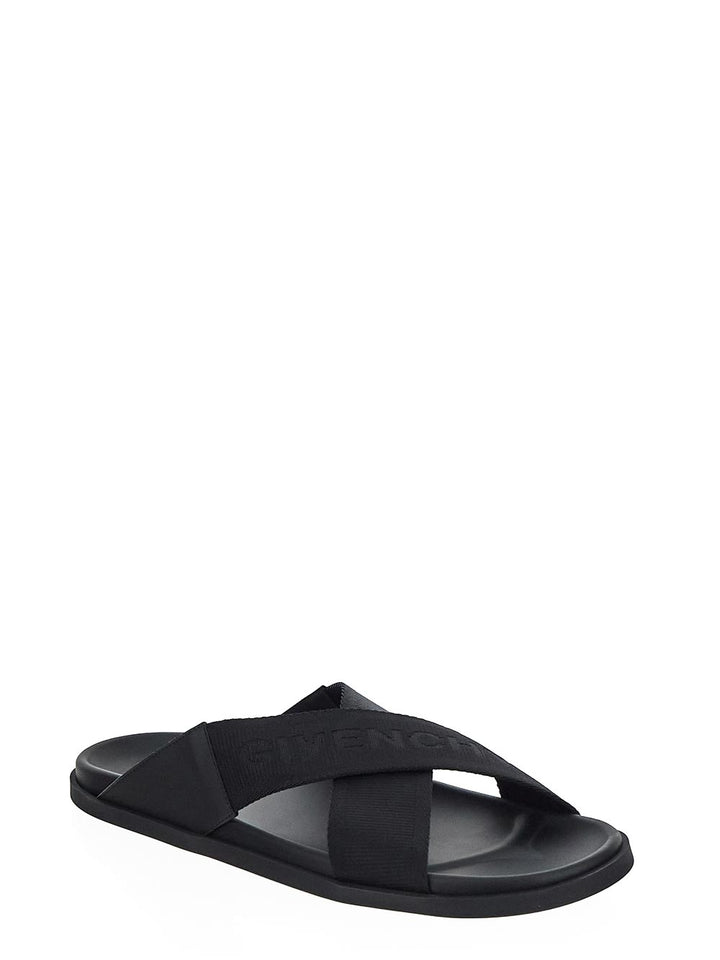 Givenchy G Plage Sandals With Crossed Straps In Webbing