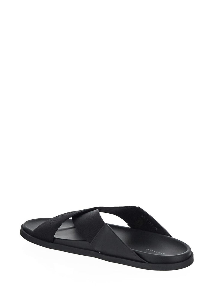 Givenchy G Plage Sandals With Crossed Straps In Webbing