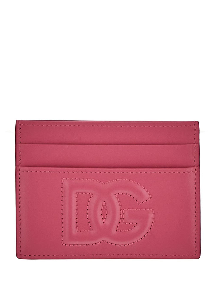 Dolce & Gabbana Calfskin Card Holder With Dg Logo