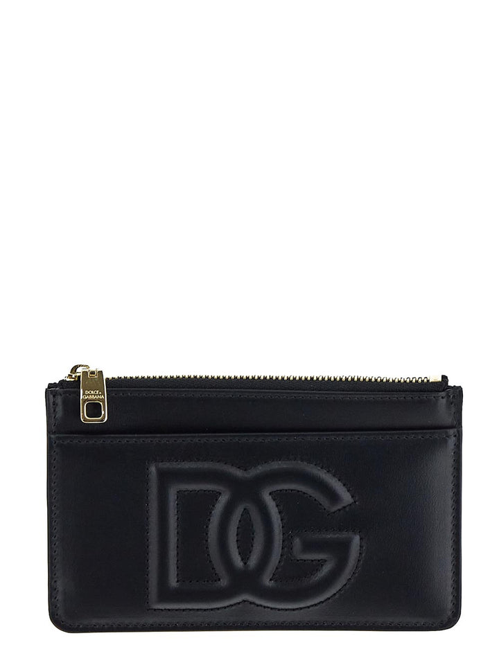 Dolce & Gabbana Medium Calfskin Dg Logo Card Holder
