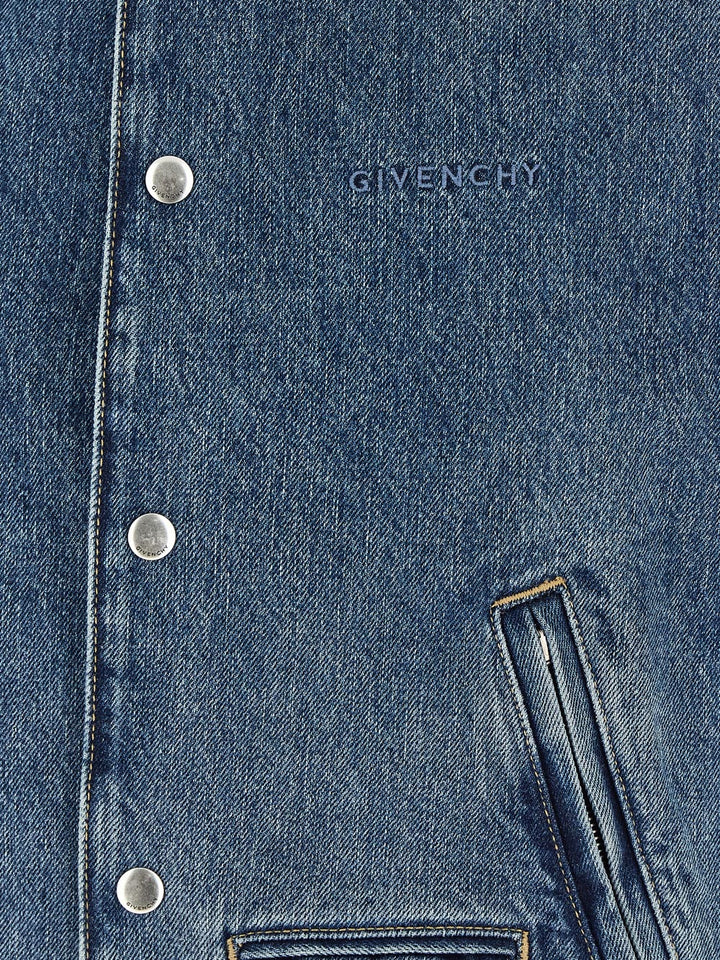 Givenchy Sleeveless Jacket In Denim