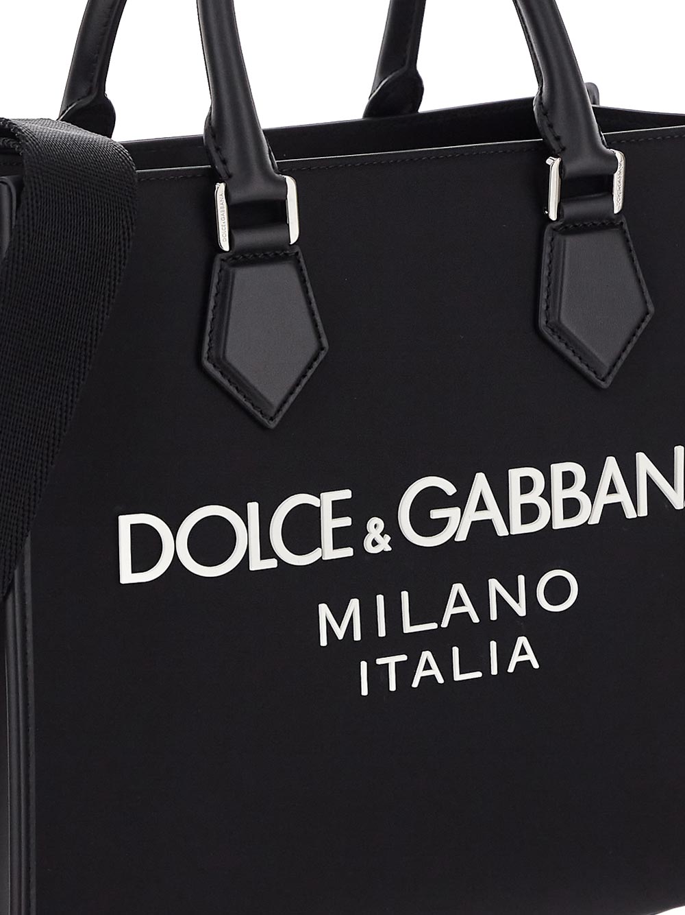 Dolce & Gabbana Large Nylon Shopper With Rubberized Logo