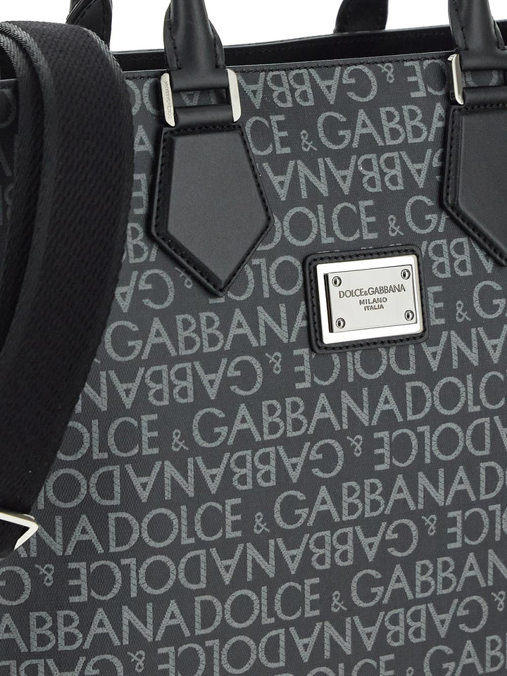 Dolce & Gabbana Medium Coated Jacquard Shopper