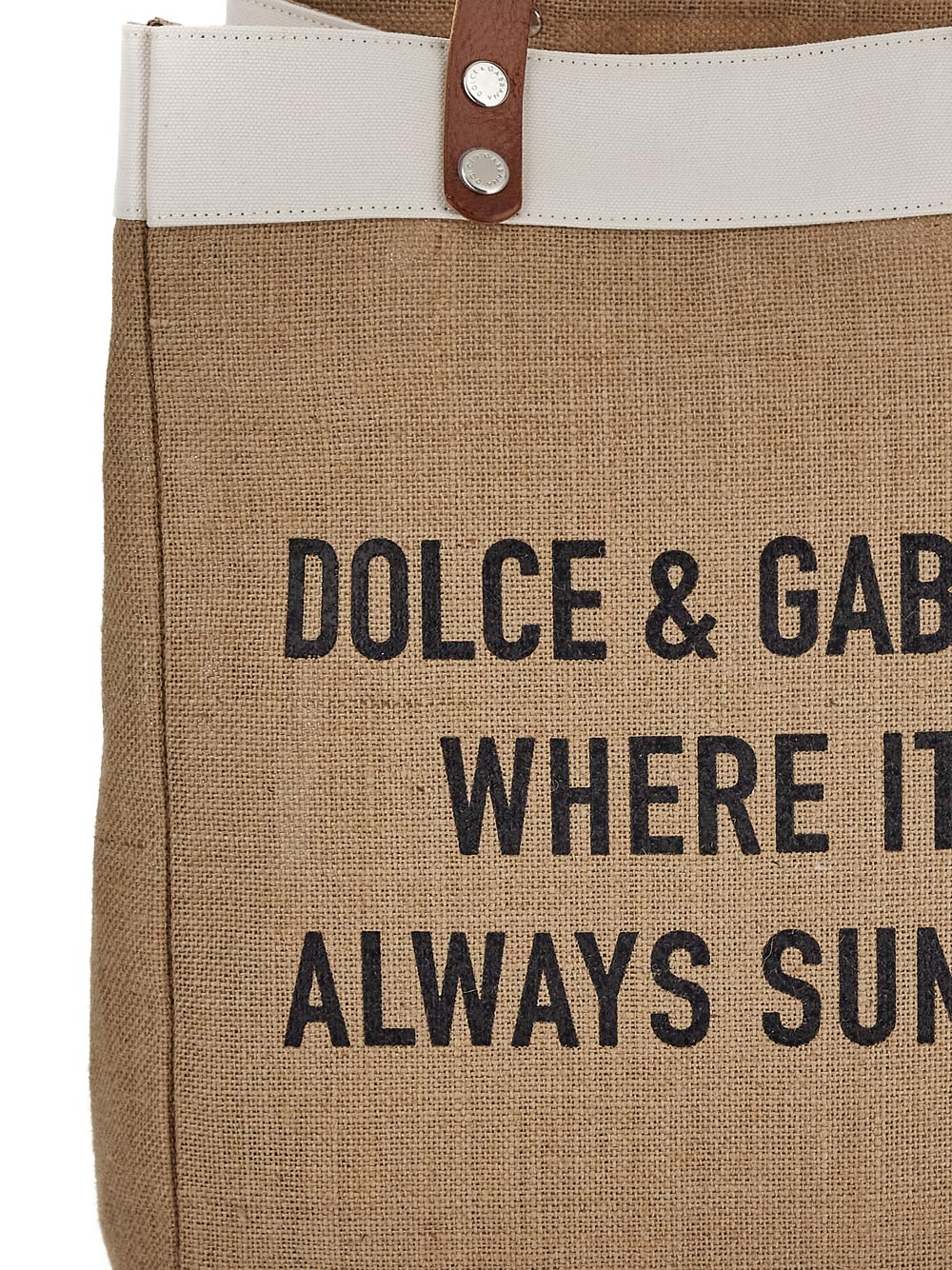 Dolce & Gabbana Printed Jute Shopper