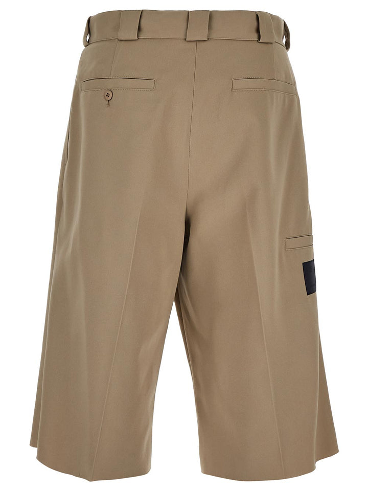 Givenchy Extra Wide Chino Bermuda Shorts In Canvas
