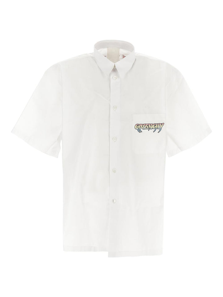 Givenchy Shirt In Poplin With Givenchy World Tour Print