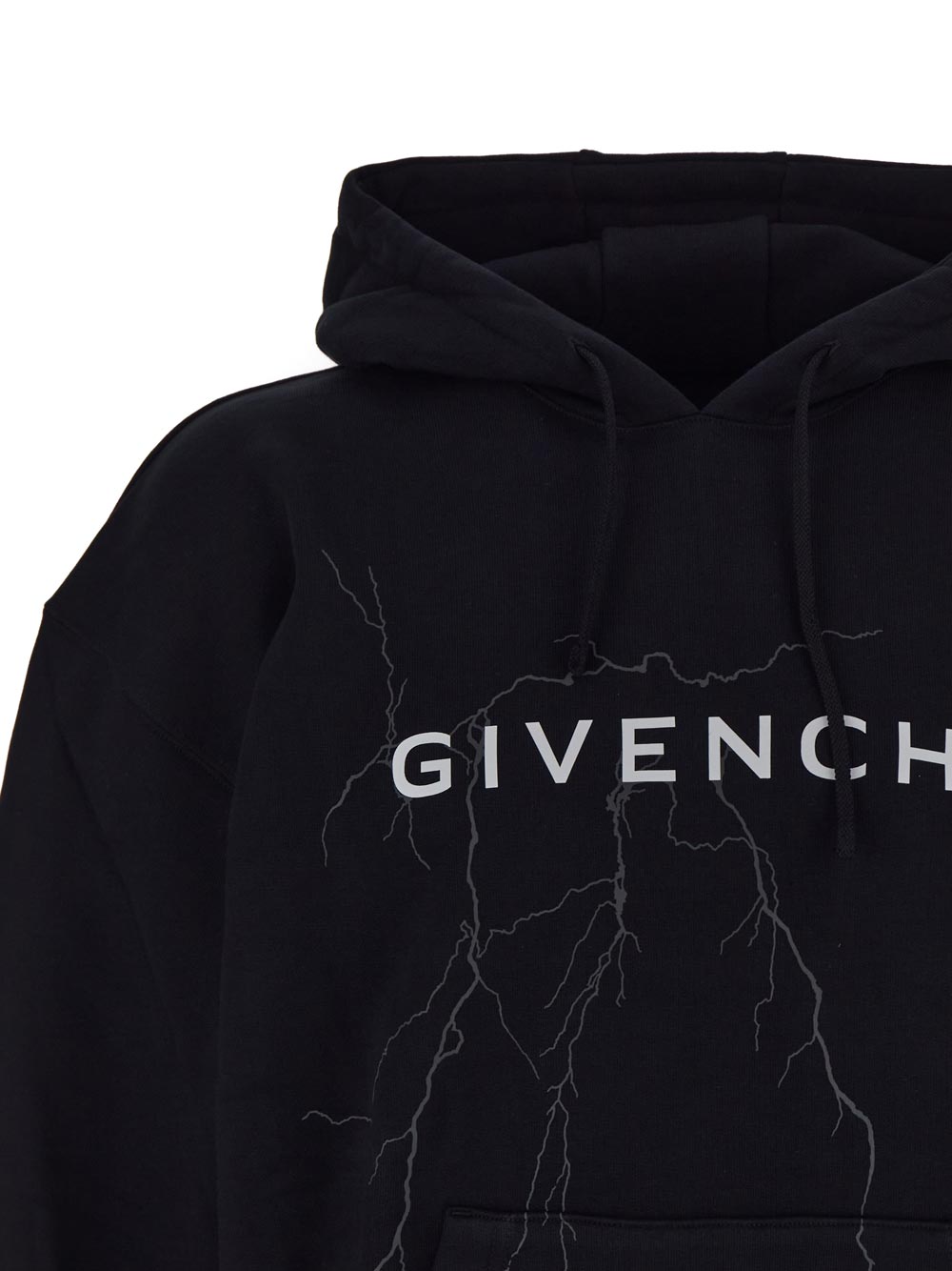 Givenchy Thunderbolt-Print Cotton Hoodie